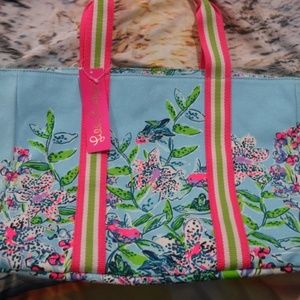 LILLY PULITZER SWAY THIS WAY/LAGOON TOTE-BALI BLUE